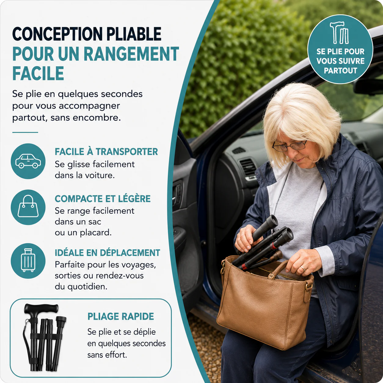 La canne qui aide à vous lever seul et marcher sans peur de tomber