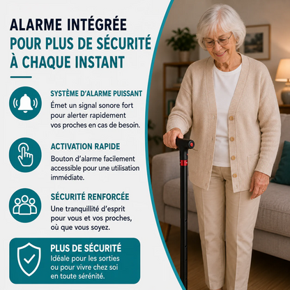 La canne qui aide à vous lever seul et marcher sans peur de tomber